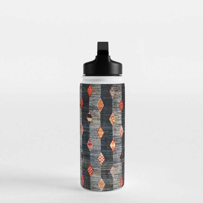Diamond Tribal Persian Rug Print Water Bottle Gallery Image 3