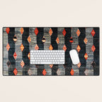Diamond Tribal Persian Rug Print Desk Mat Gallery Image 1