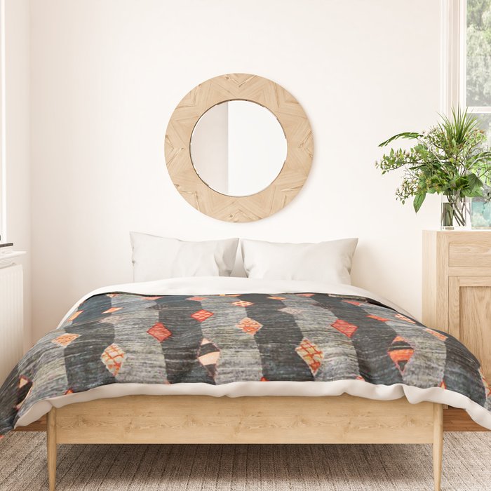 Diamond Tribal Persian Rug Print Duvet Cover Gallery Image 3