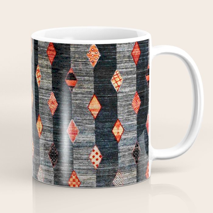 Diamond Tribal Persian Rug Print Coffee Mug Gallery Image 1