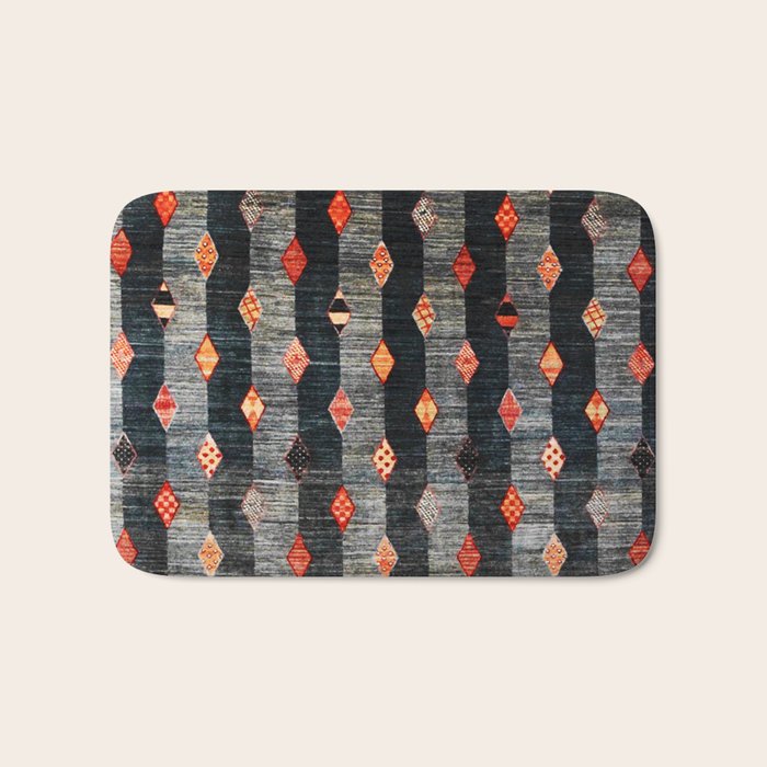 Diamond Tribal Persian Rug Print Bath Mat Gallery Image 1