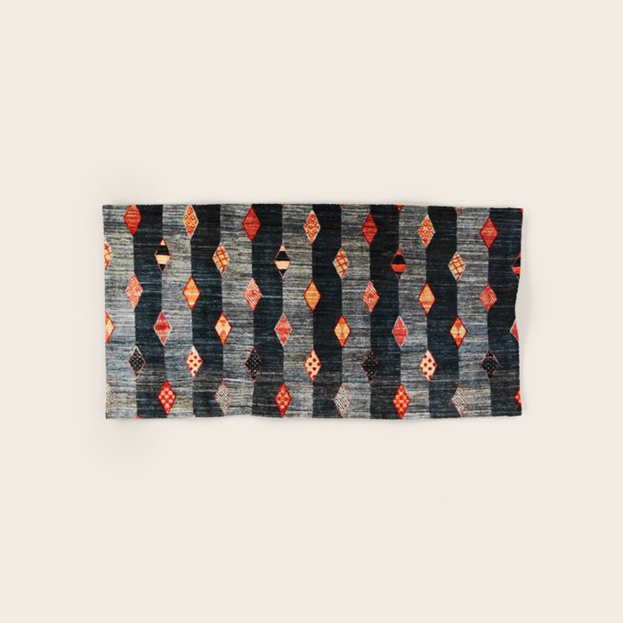 Diamond Tribal Persian Rug Print Bath Towel Gallery Image 1