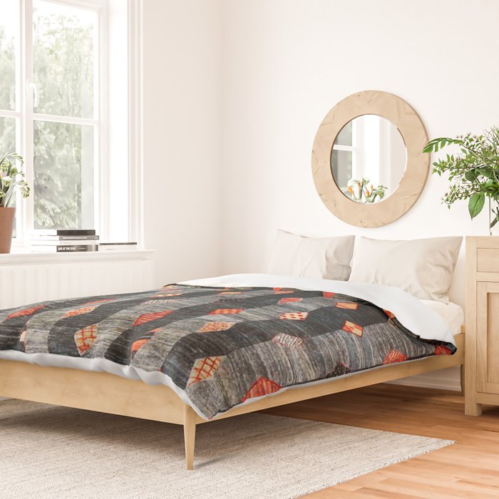 Diamond Tribal Persian Rug Print Duvet Cover Gallery Image 2