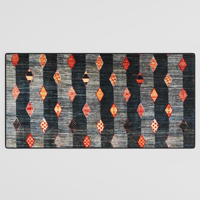 Diamond Tribal Persian Rug Print Desk Mat Gallery Image 3