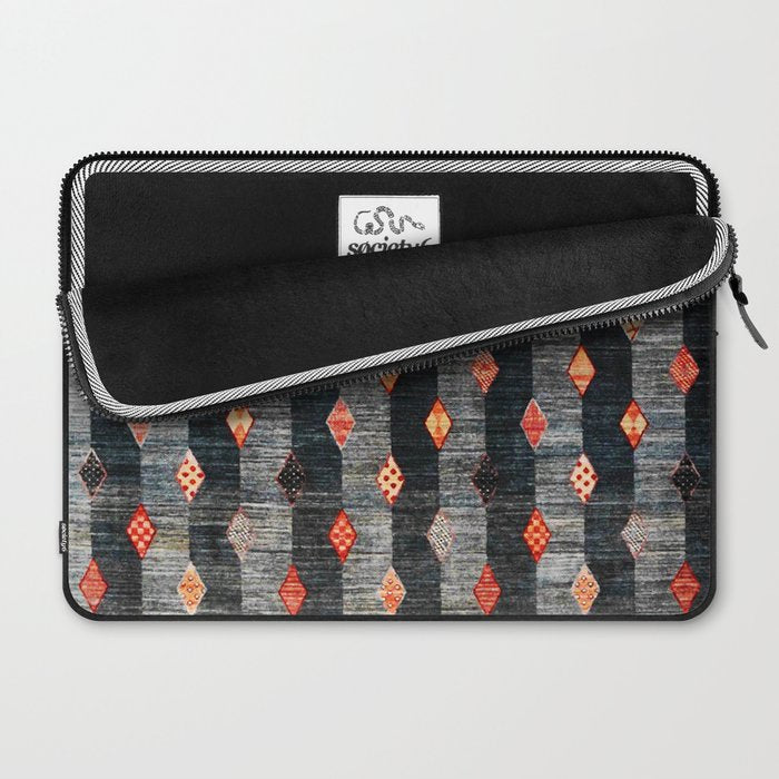 Diamond Tribal Persian Rug Print Laptop Sleeve Gallery Image 2
