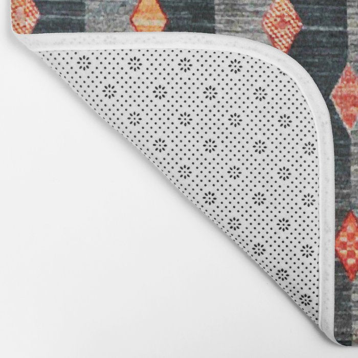 Diamond Tribal Persian Rug Print Bath Mat Gallery Image 2