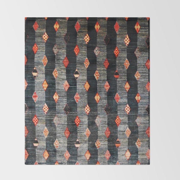 Diamond Tribal Persian Rug Print Throw Blanket Gallery Image 2