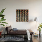 Diamond Tribal Persian Rug Print Wood Wall Art Gallery Image 2