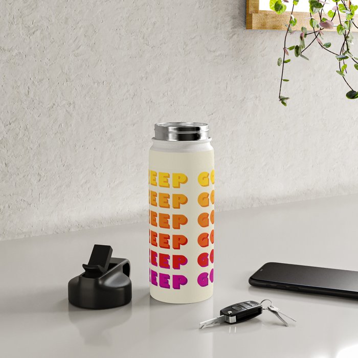 KEEP GOING - POSITIVE QUOTE Water Bottle Gallery Image 4