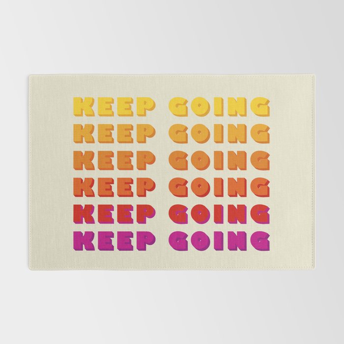 KEEP GOING - POSITIVE QUOTE Rug Gallery Image 2