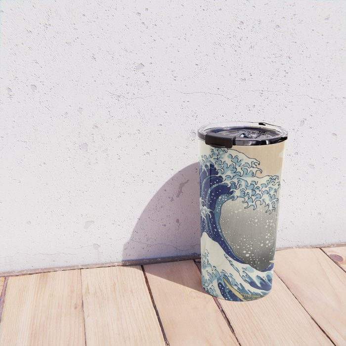 Katsushika Hokusai "The Great Wave off Kanagawa" Travel Mug Gallery Image 4