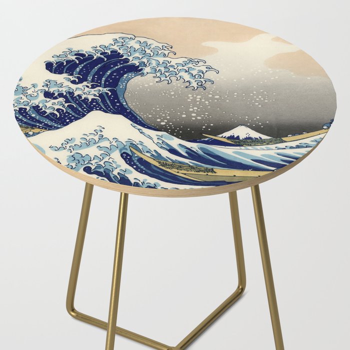 Katsushika Hokusai "The Great Wave off Kanagawa" Side Table Gallery Image 2