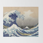 Katsushika Hokusai "The Great Wave off Kanagawa" Throw Blanket Gallery Image 2