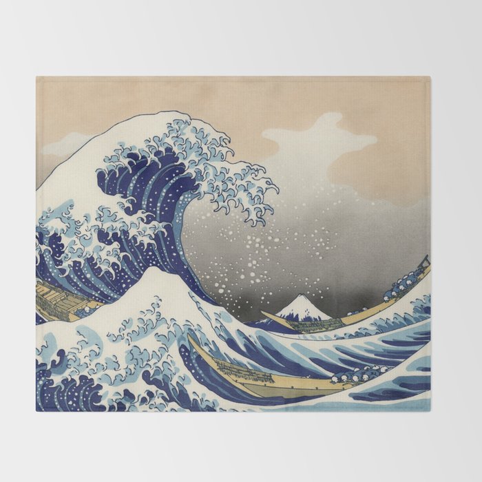 Katsushika Hokusai "The Great Wave off Kanagawa" Throw Blanket Gallery Image 2