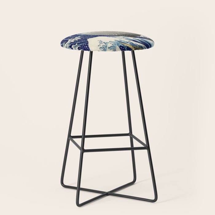 Katsushika Hokusai "The Great Wave off Kanagawa" Stool Gallery Image 1