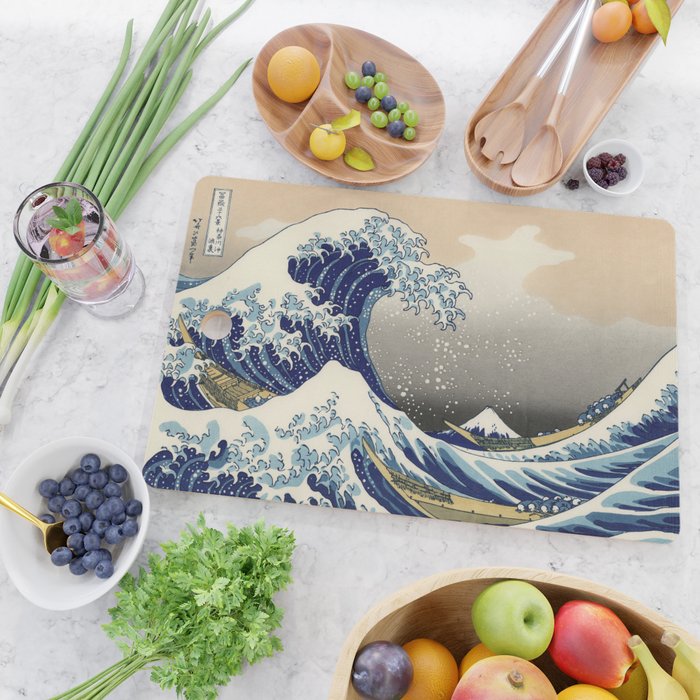 Katsushika Hokusai "The Great Wave off Kanagawa" Cutting Board Gallery Image 2