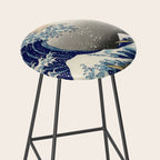 Katsushika Hokusai "The Great Wave off Kanagawa" Stool Gallery Image 2