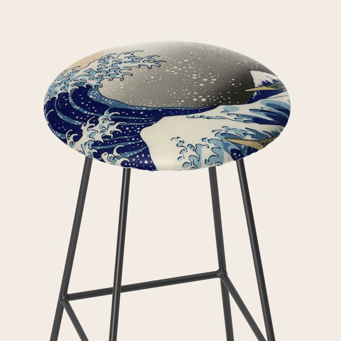 Katsushika Hokusai "The Great Wave off Kanagawa" Stool Gallery Image 2