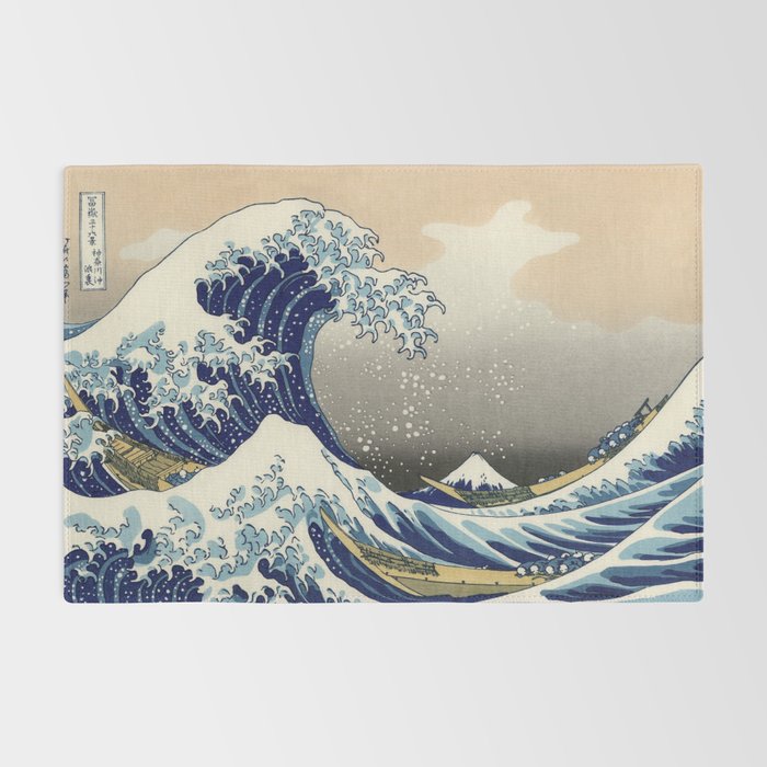 Katsushika Hokusai "The Great Wave off Kanagawa" Rug Gallery Image 2