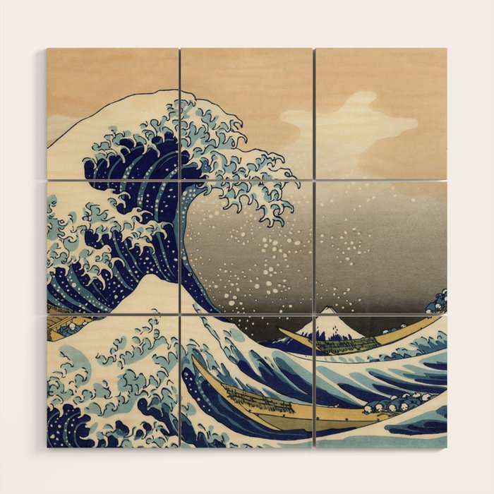 Katsushika Hokusai "The Great Wave off Kanagawa" Wood Wall Art Gallery Image 1