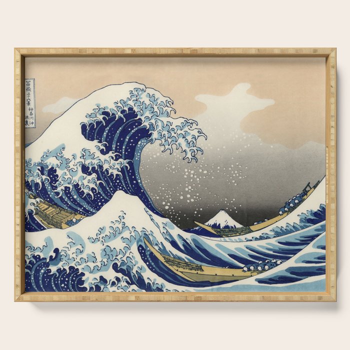 Katsushika Hokusai "The Great Wave off Kanagawa" Serving Tray Gallery Image 1