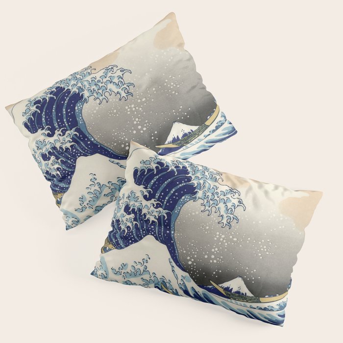 Katsushika Hokusai "The Great Wave off Kanagawa" Pillow Sham Gallery Image 3