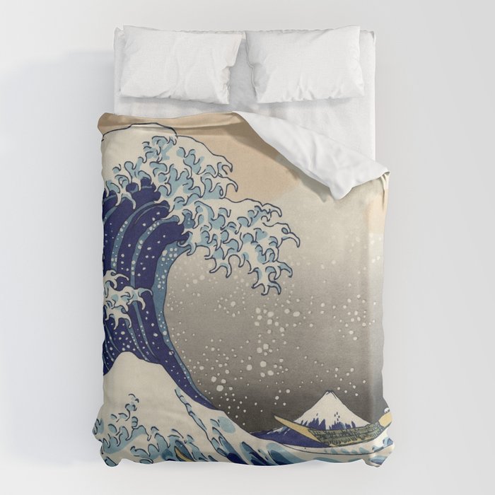 Katsushika Hokusai "The Great Wave off Kanagawa" Duvet Cover Gallery Image 6