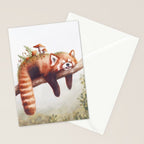 Sleepy Red Panda Stationery Card Gallery Image 2