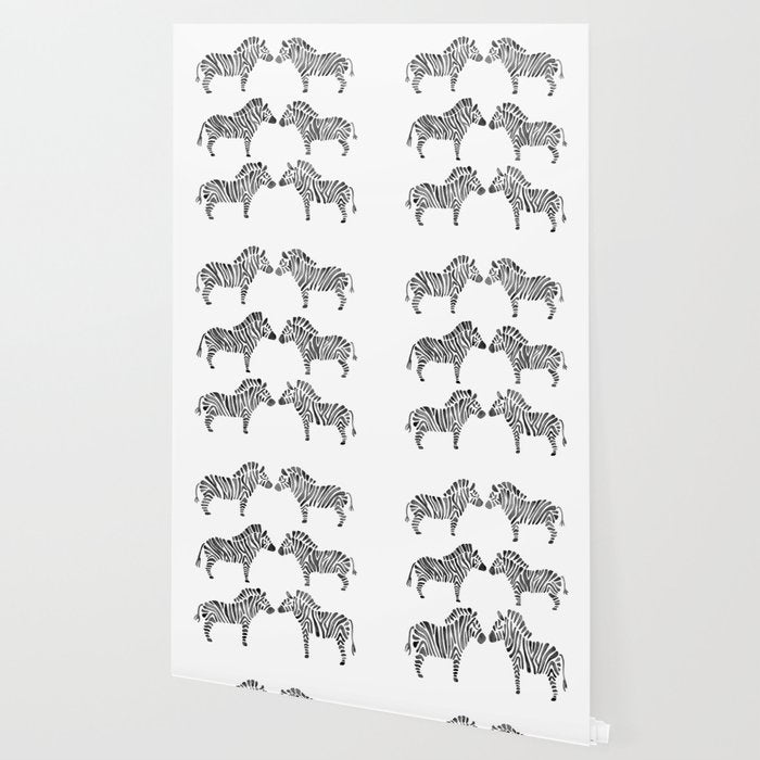Zebras - Black & White Palette Wallpaper Gallery Image 2