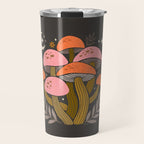Mushrooms and Moons - Dark Travel Mug Gallery Image 1