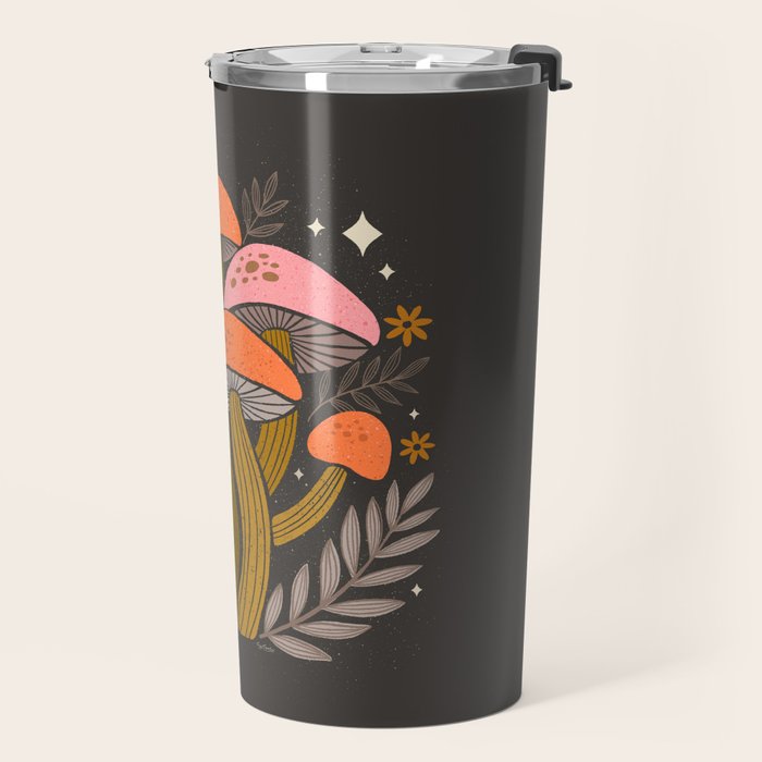 Mushrooms and Moons - Dark Travel Mug Gallery Image 2