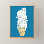 Pug Ice Cream Mini Art Print Gallery Image 1