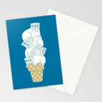 Pug Ice Cream Stationery Card Gallery Image 2