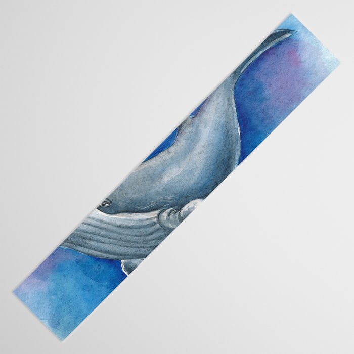 Humpback Whale and Bubbles Watercolor Ink Table Runner Gallery Image 3