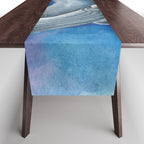 Humpback Whale and Bubbles Watercolor Ink Table Runner Gallery Image 1