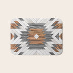 Urban Tribal Pattern No.8 - Aztec - Wood Bath Mat Gallery Image 1