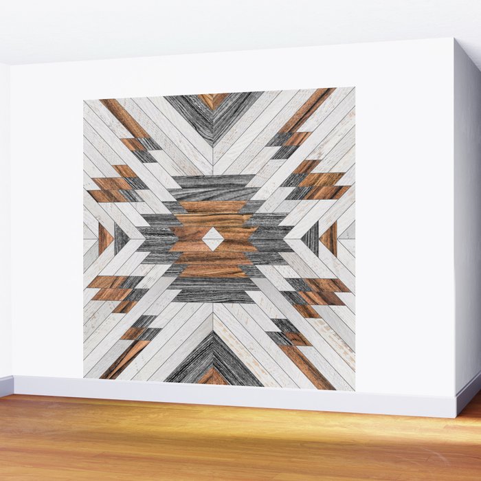 Urban Tribal Pattern No.8 - Aztec - Wood Wall Mural Gallery Image 2