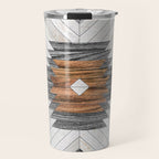 Urban Tribal Pattern No.8 - Aztec - Wood Travel Mug Gallery Image 1