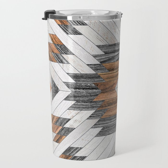 Urban Tribal Pattern No.8 - Aztec - Wood Travel Mug Gallery Image 3