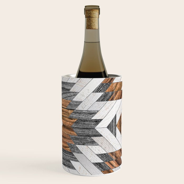 Urban Tribal Pattern No.8 - Aztec - Wood Wine Chiller Gallery Image 3