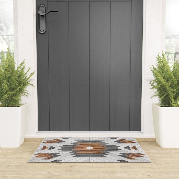 Urban Tribal Pattern No.8 - Aztec - Wood Welcome Mat Gallery Image 3