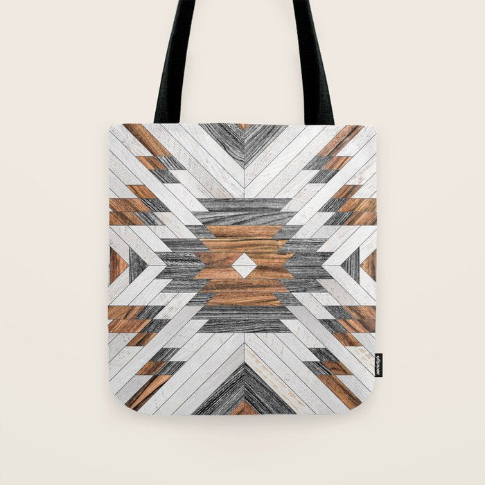 Urban Tribal Pattern No.8 - Aztec - Wood Tote Bag Gallery Image 1