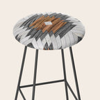 Urban Tribal Pattern No.8 - Aztec - Wood Stool Gallery Image 2
