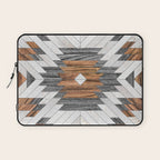 Urban Tribal Pattern No.8 - Aztec - Wood Laptop Sleeve Gallery Image 1