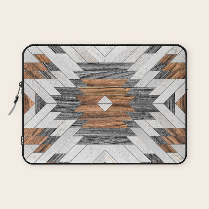 Urban Tribal Pattern No.8 - Aztec - Wood Laptop Sleeve Gallery Image 1