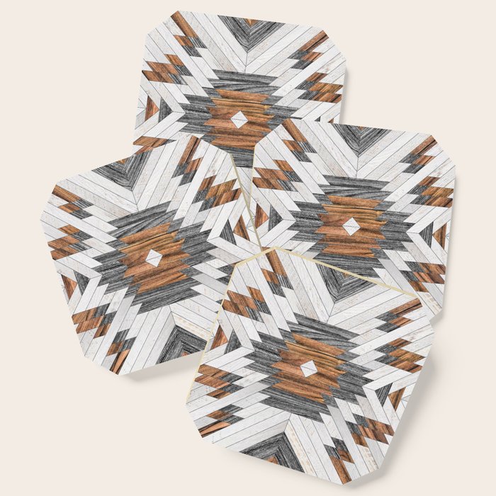 Urban Tribal Pattern No.8 - Aztec - Wood Coaster Gallery Image 1