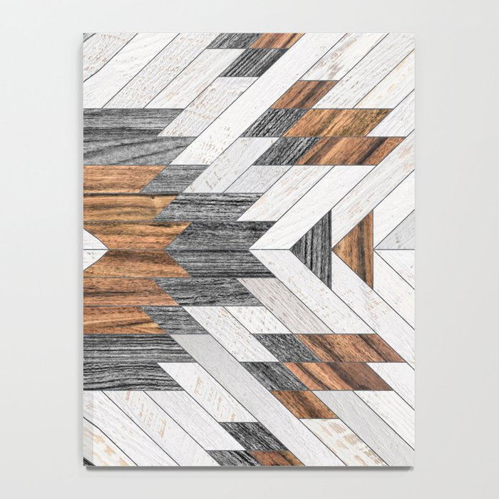 Urban Tribal Pattern No.8 - Aztec - Wood Notebook Gallery Image 4