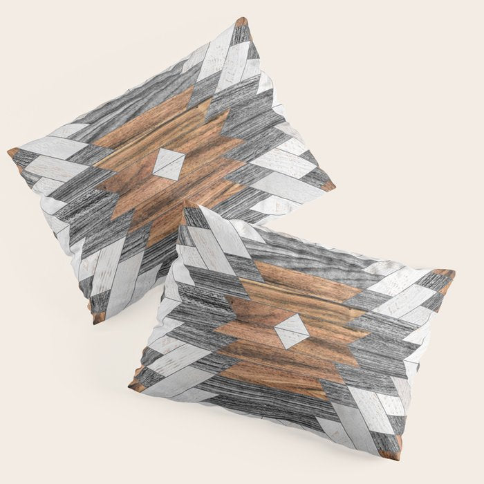 Urban Tribal Pattern No.8 - Aztec - Wood Pillow Sham Gallery Image 3