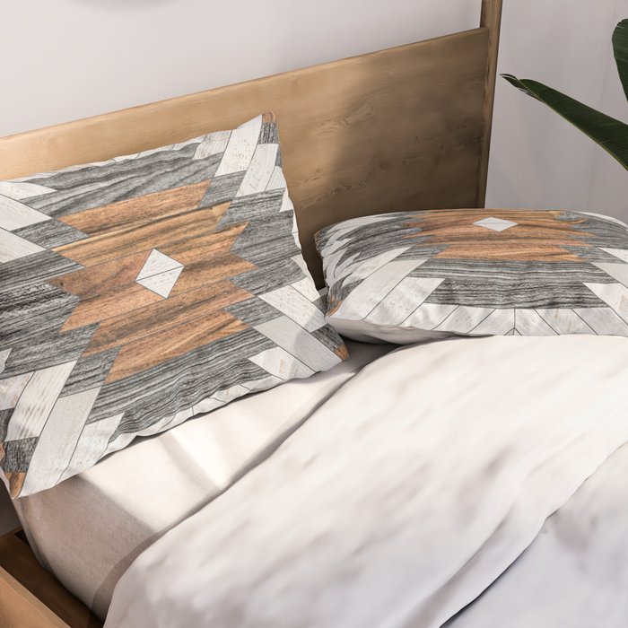 Urban Tribal Pattern No.8 - Aztec - Wood Pillow Sham Gallery Image 2