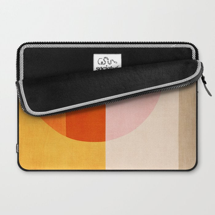 Bright Pastel Tones Geometric Abstract Artwork Laptop Sleeve Gallery Image 2